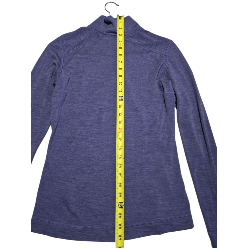 Smartwool Purple 100% Merino Wool Quarter Zip Pullover Sweater M - Picture 12 of 13
